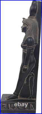 Rare Egyptian Goddess Isis Statue, Antique Statue Isis basalt Motherhood Goddess