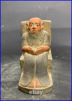 Rare Egyptian Statue Pharaonic Priest Authentic Ancient Egyptian Antiquities BC