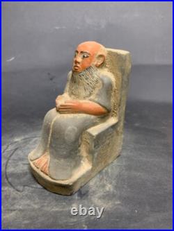 Rare Egyptian Statue Pharaonic Priest Authentic Ancient Egyptian Antiquities BC
