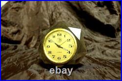 Rare German Alarm Clock? 2 Jewels Wind-Up Crystal Ornament EgyptAir Logo 60s