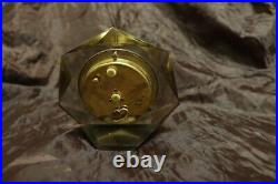 Rare German Alarm Clock? 2 Jewels Wind-Up Crystal Ornament EgyptAir Logo 60s