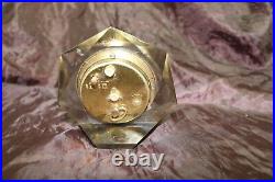 Rare German Alarm Clock? 2 Jewels Wind-Up Crystal Ornament EgyptAir Logo 60s