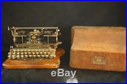 Rare Hammond Multiplex Typewriter with Original Wood Case, Antique Typewriter 1913
