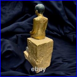 Rare Handcrafted Amenhotep Masterpiece Statue Egyptian Antiques, Gods