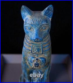 Rare Pharaonic Egyptian Bastet Ancient Antiques Goddess Rare Statue BC