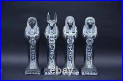 Rare Pharaonic sons of Horus Statues Authentic Ancient Egyptian Artifact BC