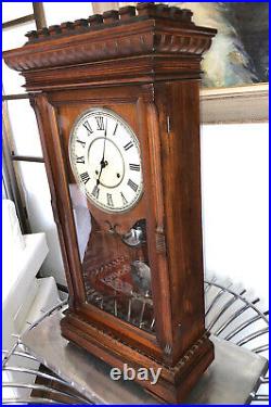 Rare Seth Thomas Garfield Antique Parlor/Mantel/ 2 Weight Regulator Clock
