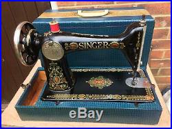Rare Singer 66'Red Eye Decals' Sewing Machine Antique/Vintage sewing machine