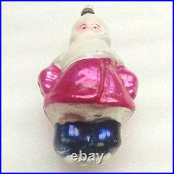 Rare Vintage USSR Russian Glass Christmas Ornament Xmas Decoration Girl in Coat