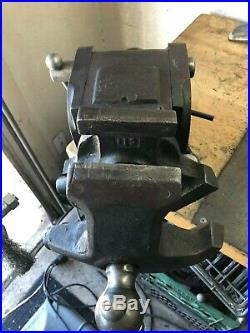 Rare antique Emmert machinist vise blacksmith patented swivel tool