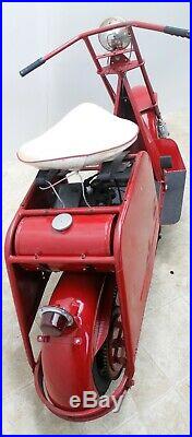 Red Cushman Allstate Sears Roebuck scooter antique, rupp husky 811.30 4.9hp