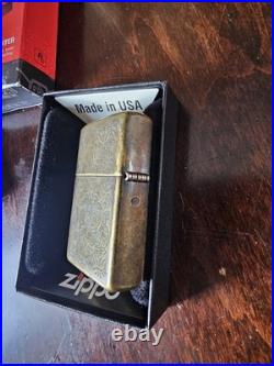 Red Dead Redemption 2 Official Zippo Antique Brass Design With Box Rockstar