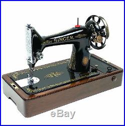 Restored 1930s SINGER Sewing Machine Base 3/4 Size w extension 99 28 128 3FTERS