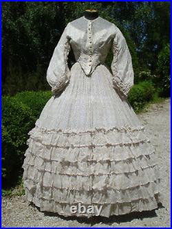 Robe ancienne Second Empire Antique french victorian Gown
