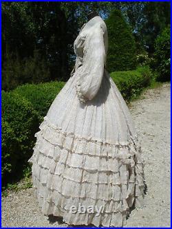 Robe ancienne Second Empire Antique french victorian Gown