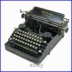 Royal Standard 1 Typewriter Antique Black Vintage Flatbed Machine 1911