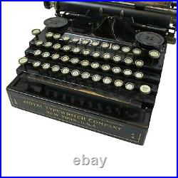 Royal Standard 1 Typewriter Antique Black Vintage Flatbed Machine 1911