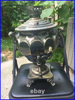 Russian antique silver plated samovar, Norblin factory