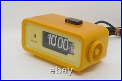 SEIKO Flip Digital alarm clock DP666T Yellow Vintage Japan AC100V