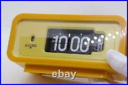 SEIKO Flip Digital alarm clock DP666T Yellow Vintage Japan AC100V