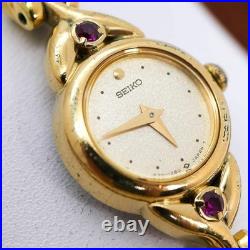 SEIKO Quartz Antique Watch with Stone Bracelet Tested Unique Collectible