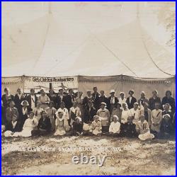 Salem Girls Club Oregon State Fair Photo c1916 Camp Tent Vintage Antique OR B120
