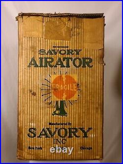 Savory Airator Fan c 1930 aerator bank tellers fan antique vintage original box