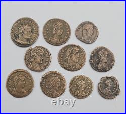 Set of 10 Boxed Bronze Coins Featuring Fall of Rome Theme Collection