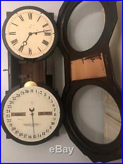 Seth Thomas Double Dial Calendar Estate 1876 Clock, Antique 8 Day-See Video
