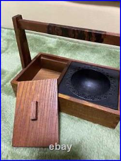 Showa Retro WOODWARE-KS ashtray tray antique interior used from Japan