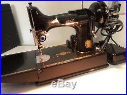 Singer Featherweight 221 Antique Sewing Machine #AK997559 Withcase Pedal & extras