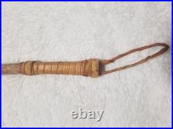 Sioux War Club Dance Stick Staff Bison Horn Vintage or Antique Artist Signed