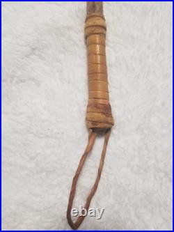 Sioux War Club Dance Stick Staff Bison Horn Vintage or Antique Artist Signed