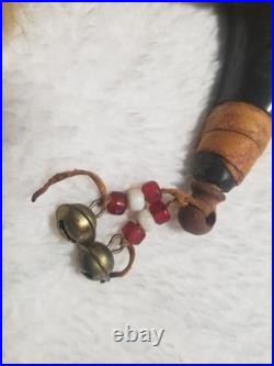 Sioux War Club Dance Stick Staff Bison Horn Vintage or Antique Artist Signed