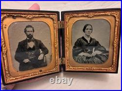 Sixth Plate Daguerreotype In Case Of Jervis J. Cass & Wife Fannie Whipple