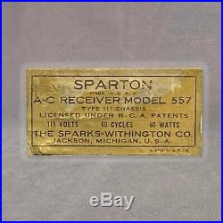Sparton 557 Sled Cobalt Blue Mirror Radio ART DECO