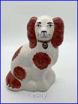 Staffordshire Vintage Authentic Red and White Staffordshire Dogs Figurines