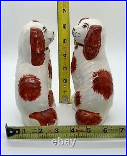 Staffordshire Vintage Authentic Red and White Staffordshire Dogs Figurines