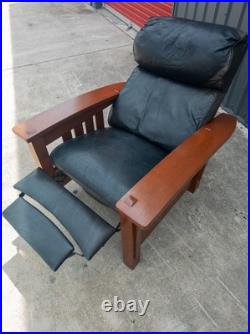Stickley Mission Collection Bow Arm Morris Chair Recliner