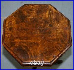 Stunning Burr Walnut Victorian Sewing Or Work Box Great As Side Lamp End Table