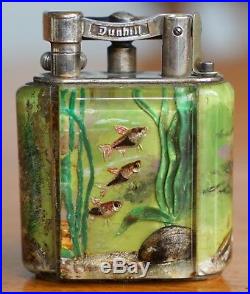 Super Rare 1950's Original Dunhill Aquarium Table Lighter Hand Made In England