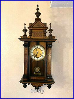 Superb Fully Restored Antique (ca. 1900) Vienna Wall Clock HAC Striking Movement