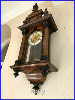 Superb Fully Restored Antique (ca. 1900) Vienna Wall Clock HAC Striking Movement