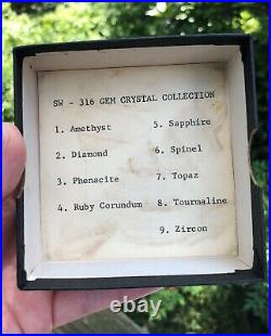 Superb Vintage/Antique Gem Crystal Collection, Diamond, Corundum, Topaz, Etc