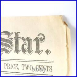 The Kansas City Evening Star Antique 1880 Volume 1 Number 1 Hammerslough and Co