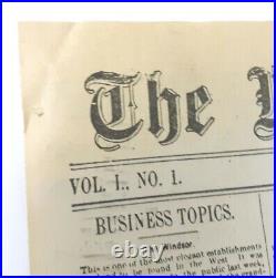 The Kansas City Evening Star Antique 1880 Volume 1 Number 1 Hammerslough and Co