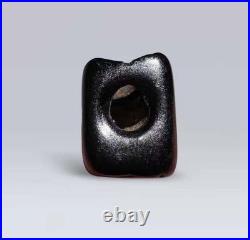 Tibet 16th Century Old Antique Buddhist Carved Black Stone Seal Stamper Amulet