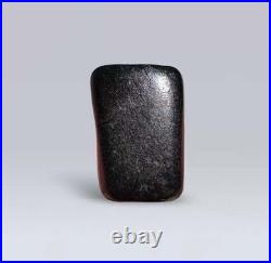 Tibet 16th Century Old Antique Buddhist Carved Black Stone Seal Stamper Amulet