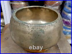 Tibetan Mani Bowl-Himalayan Mani Bowl-Antique Mani Bowl from Nepal-Antique Maani