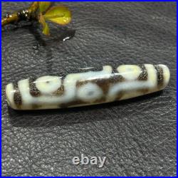Tibetan Nepalese Himalayan Ancient agate Old Dzi Talisman 9 Eye Beads Amulet